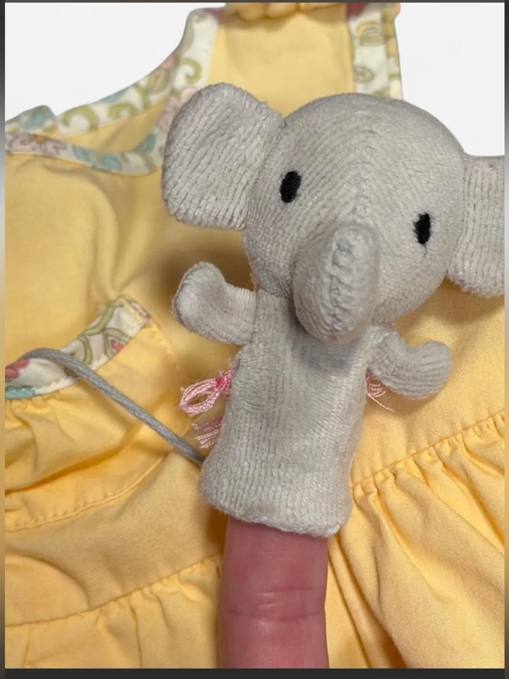 Vintage Gymboree Summer Safari Elephant Dress 6-12M 2005/06 Plush Pocket